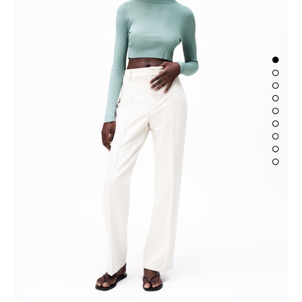 ZARA FULL LENGTH PANTS ECRU